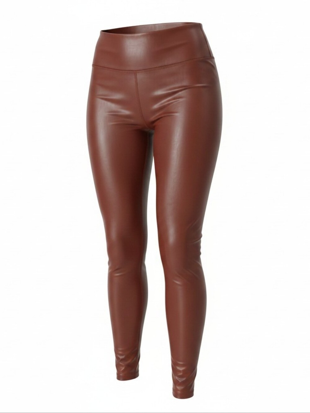 90 Degree By Reflex NWT Faux Leather Leggings in Dark Madden Brown Size XS & S